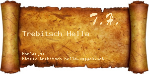 Trebitsch Hella névjegykártya